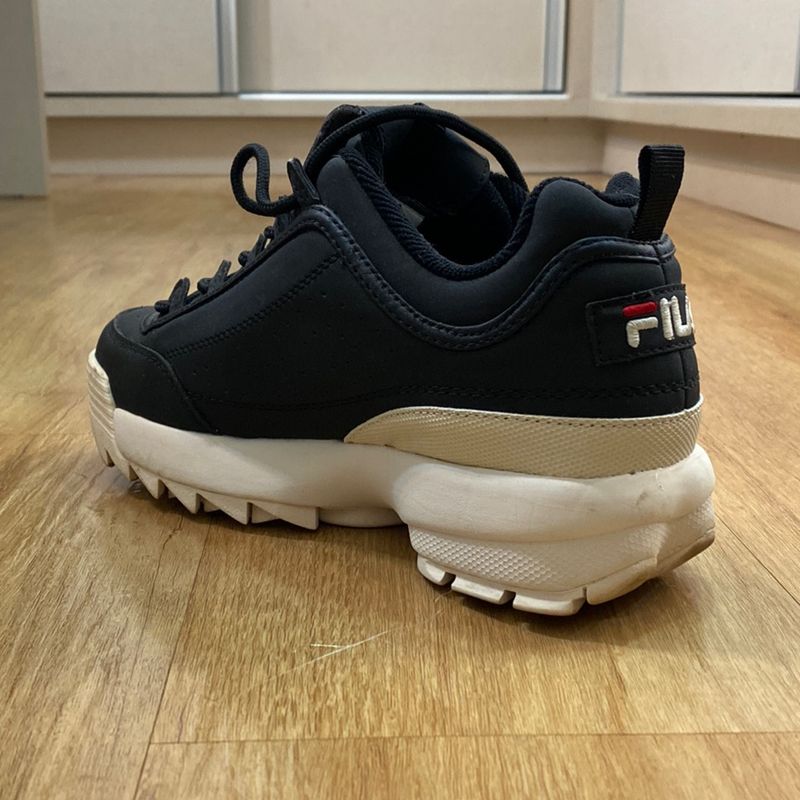 Tênis Fila Disruptor Feminino Preto+Bege Fila Usado 76899040