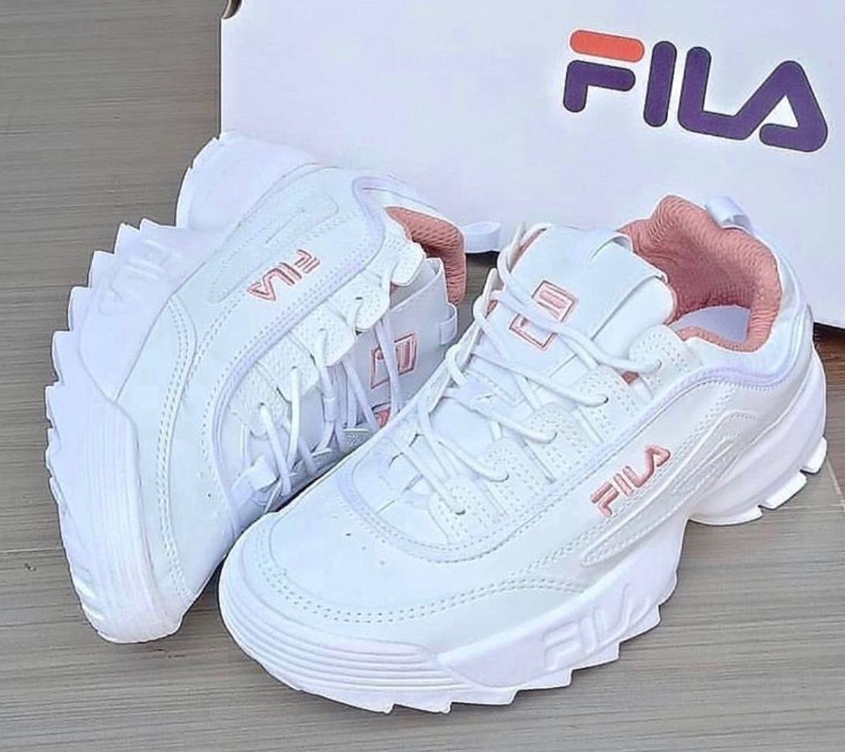 tenis fila feminino disruptor rosa original