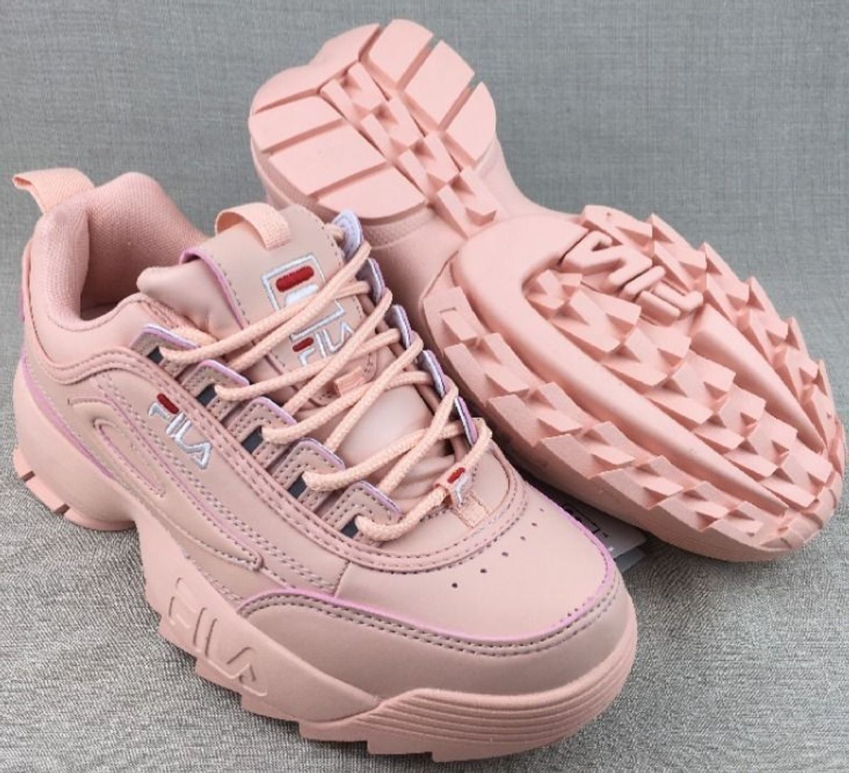 tenis da fila rosa feminino