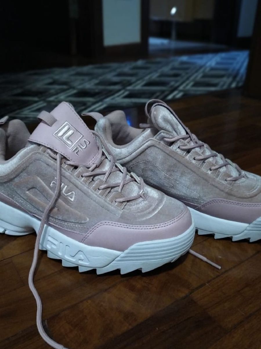 tenis fila disruptor original rosa