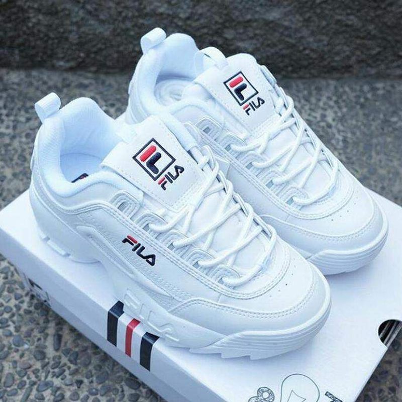 Compartilhar reclamar tênis clearance fila disruptor branco feminino