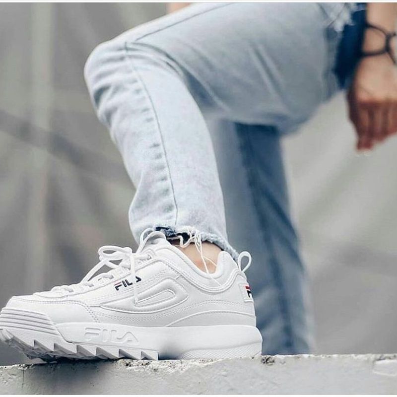 Tênis fila disruptor ii hotsell premium feminino - branco