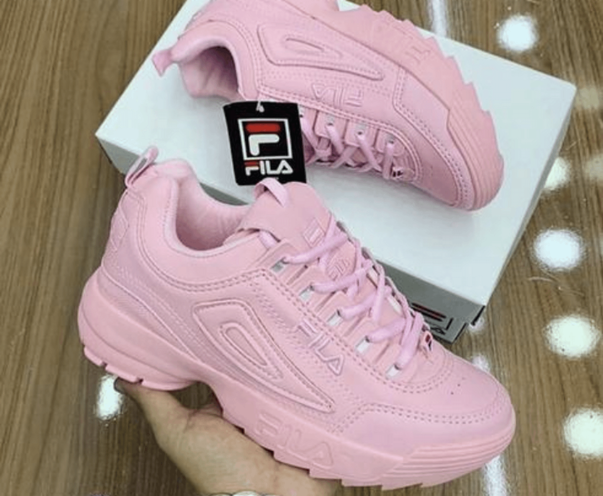 tenis fila disruptor original rosa