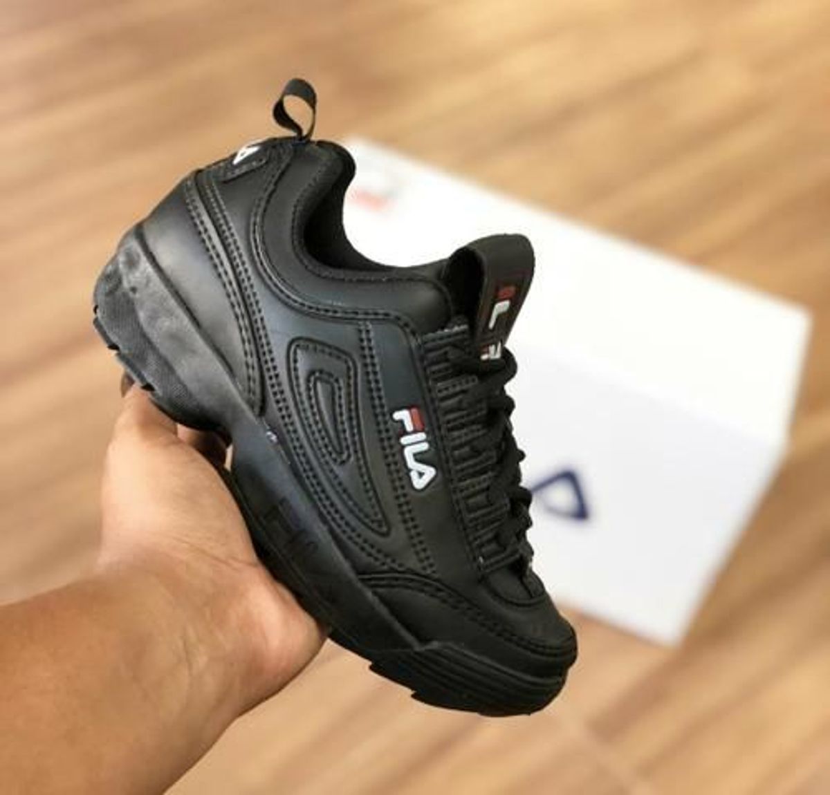 tenis infantil fila preto