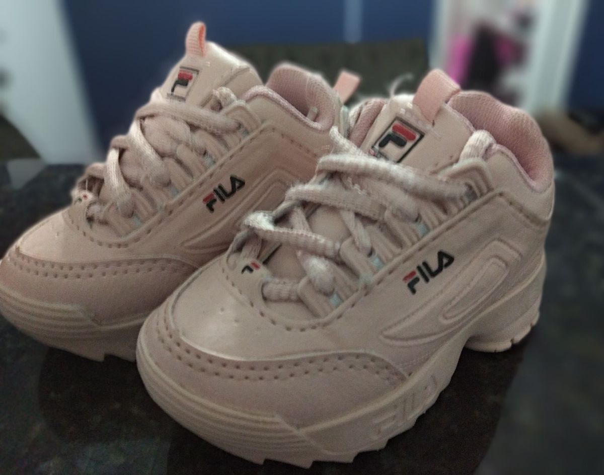 tenis da fila azul bebe