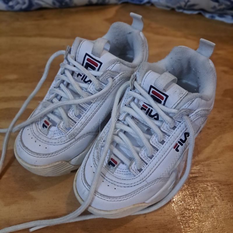Tenis Fila Disruptor Infantil Branco Fila Usado 101232403 enjoei