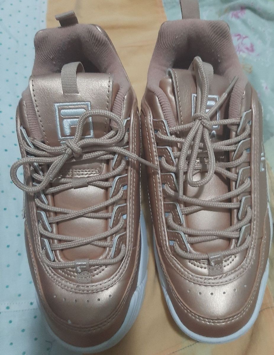 tenis fila disruptor rose gold