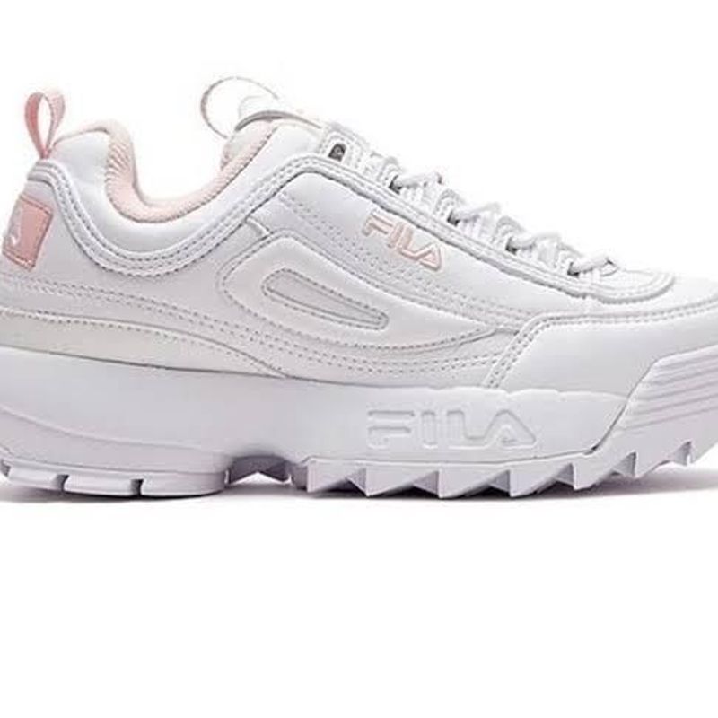 Tenis branco e rosa hot sale fila