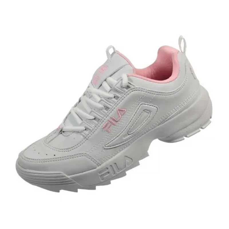 Tenis fila original hot sale branco e rosa