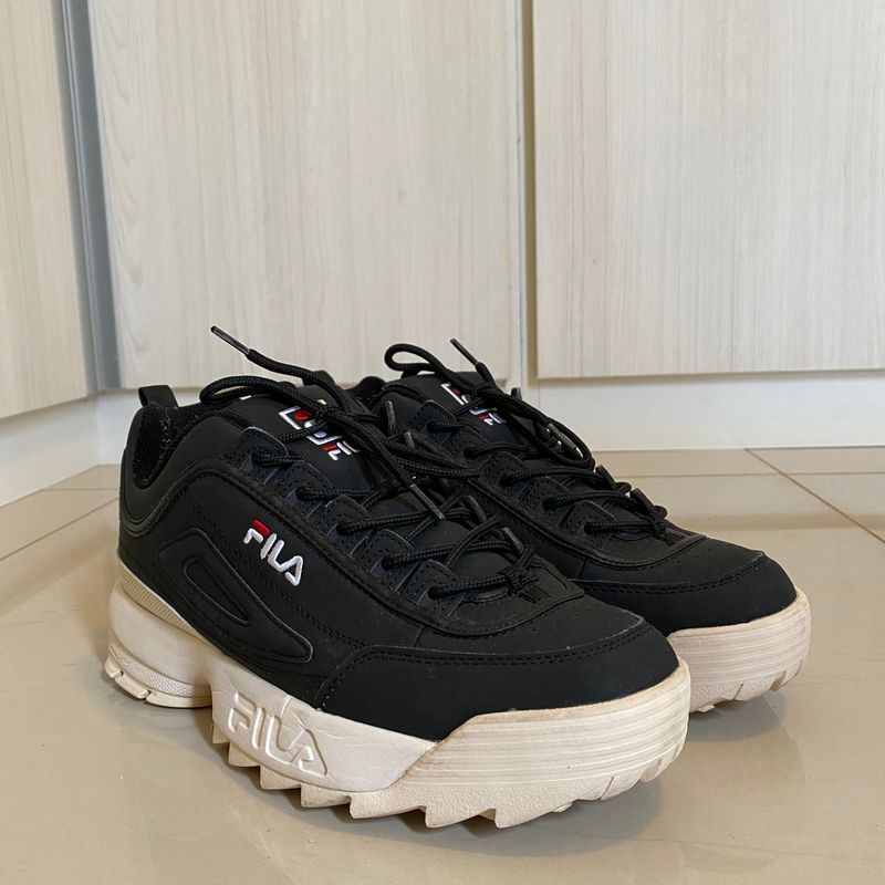 Fila disruptor hot sale preto masculino