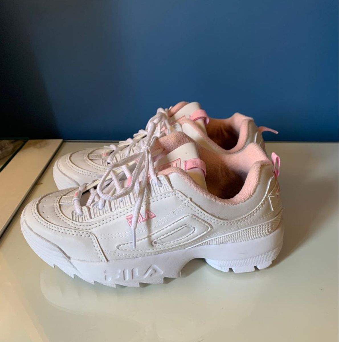 tenis fila rosa bebe