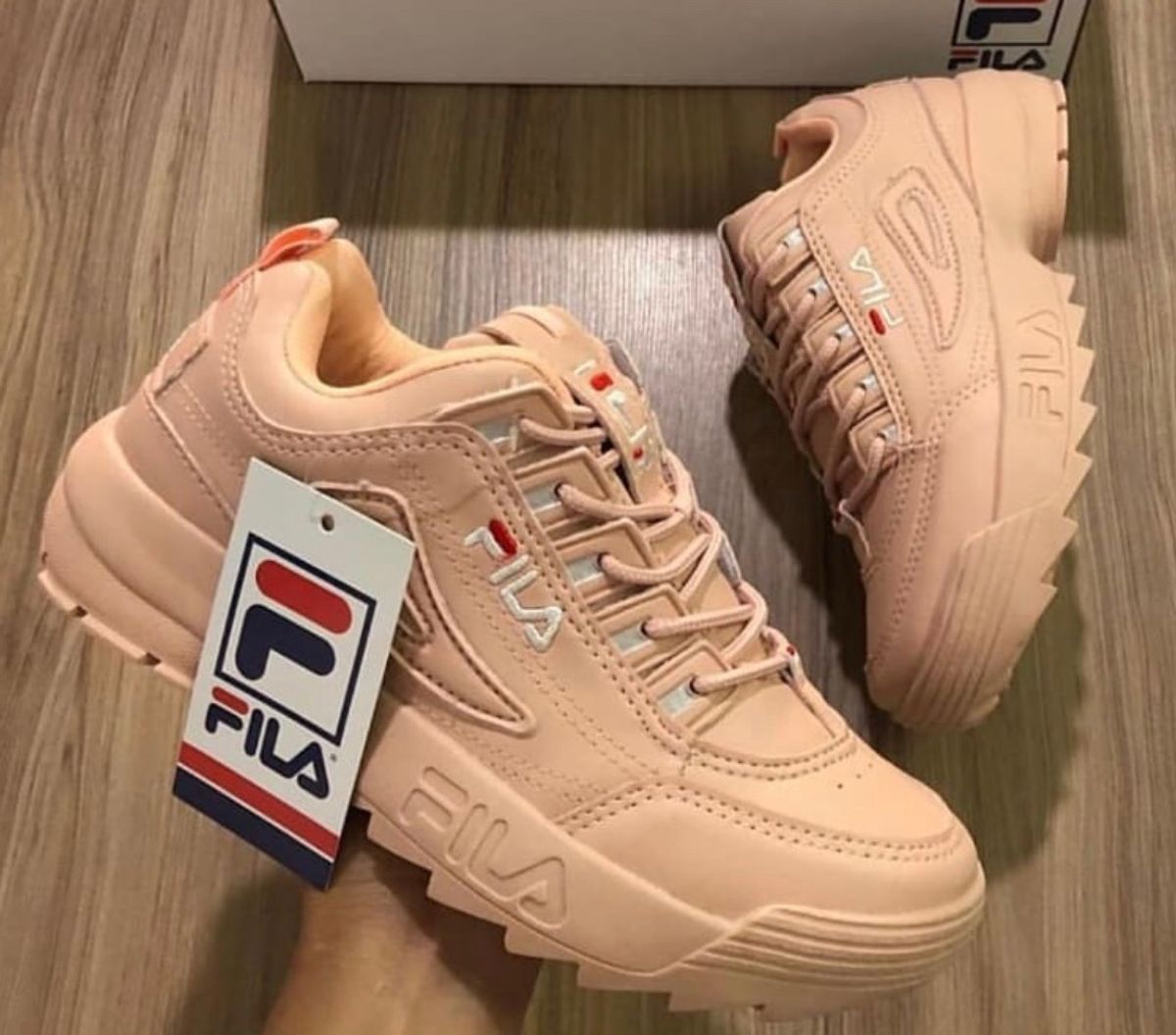 fila tenis disruptor rosa