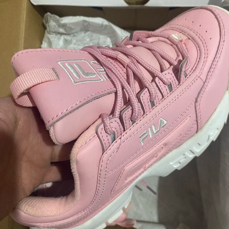Pink Fila Disruptor Branco E Rosa Original Zapatillas Fila