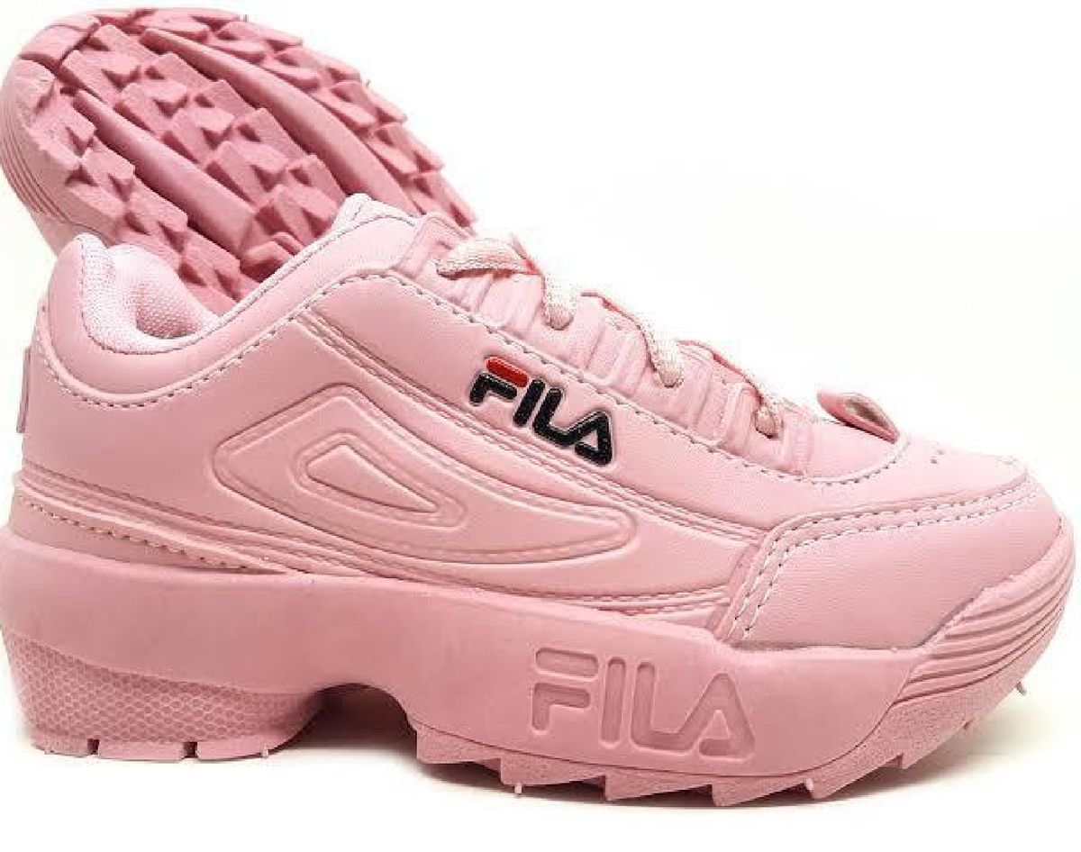 tênis fila infantil rosa