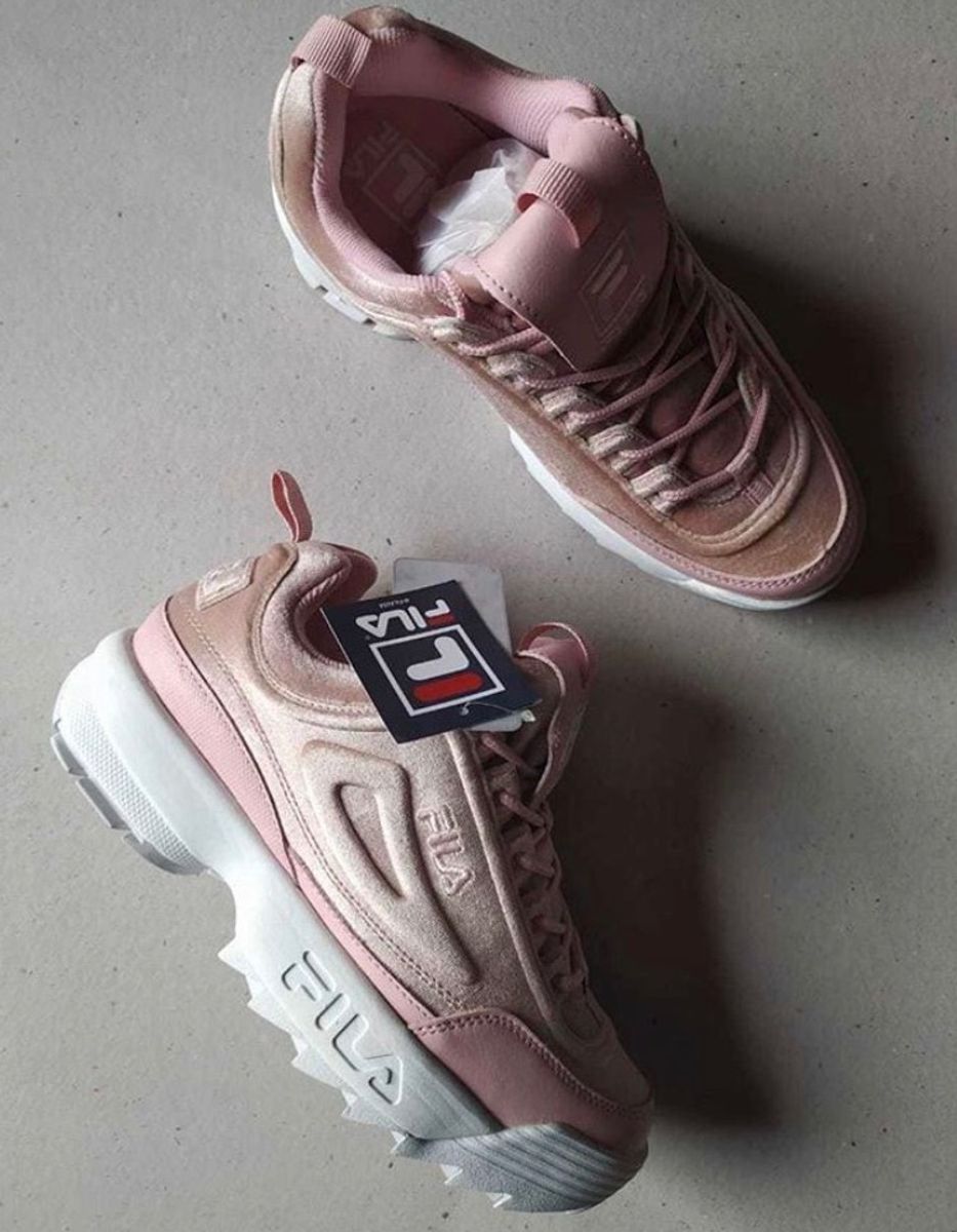 tenis fila disruptor original rosa