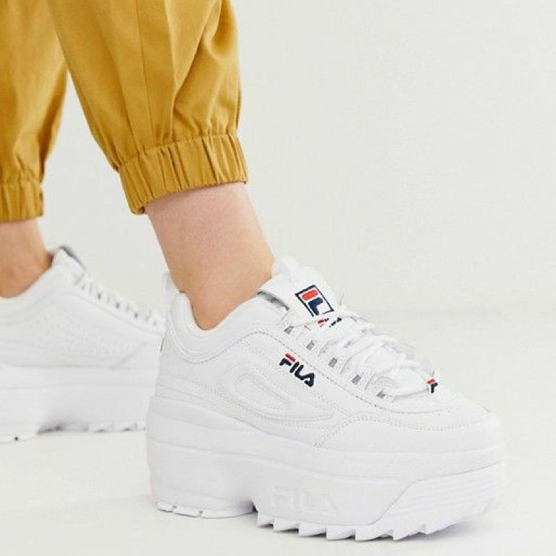 T nis Fila Feminino Branco Salto Alto T nis Feminino Fila Nunca Usado 49376273 enjoei