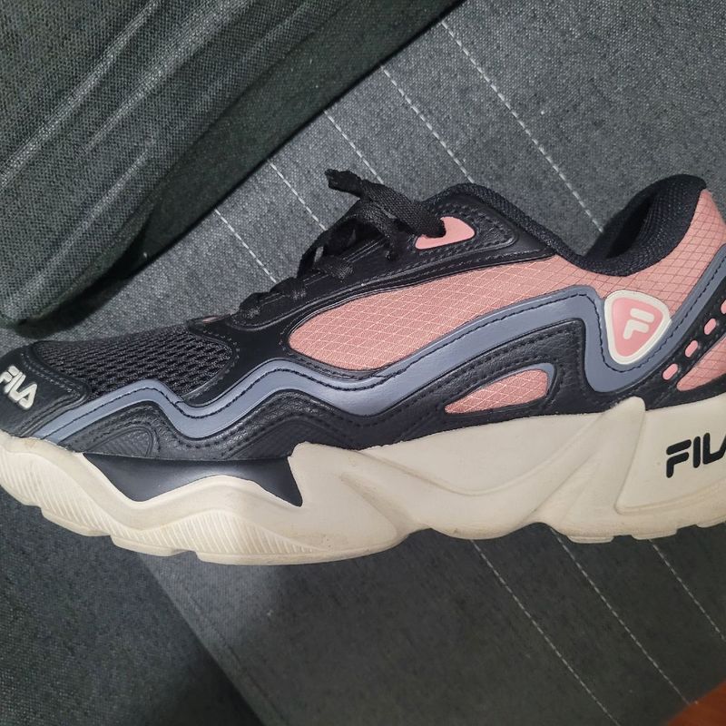 Tênis Fila Interceptor Feminino Preto+rosa Tênis Feminino Fila Usado  104111259 enjoei