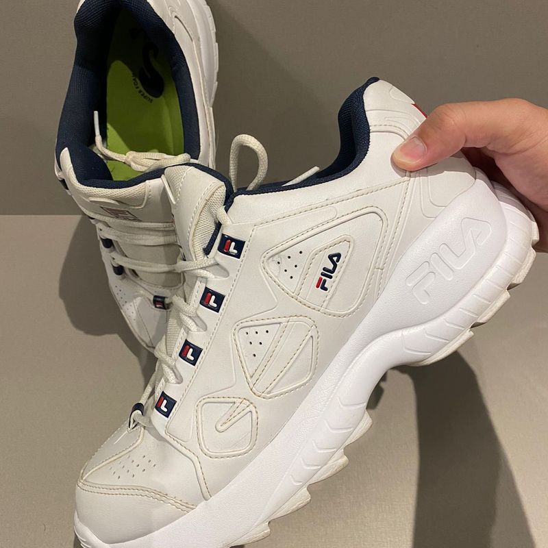 Tenis fila plataforma branco sales