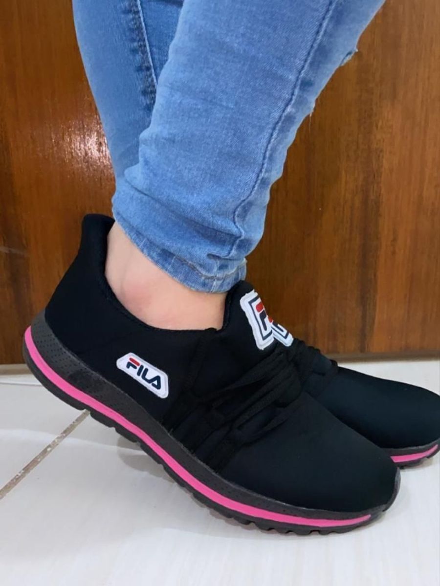 fila preto com rosa