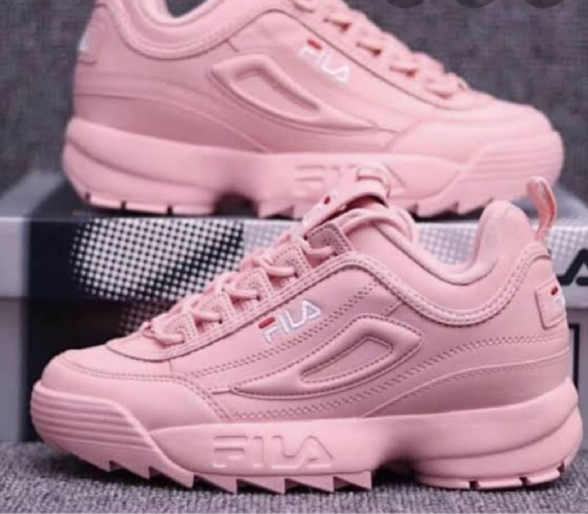 novo tenis fila rosa