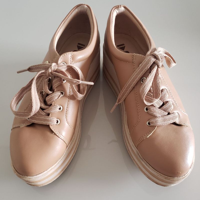 Tênis Flatform Bege Tênis Feminino Quiz Usado 39930301 enjoei
