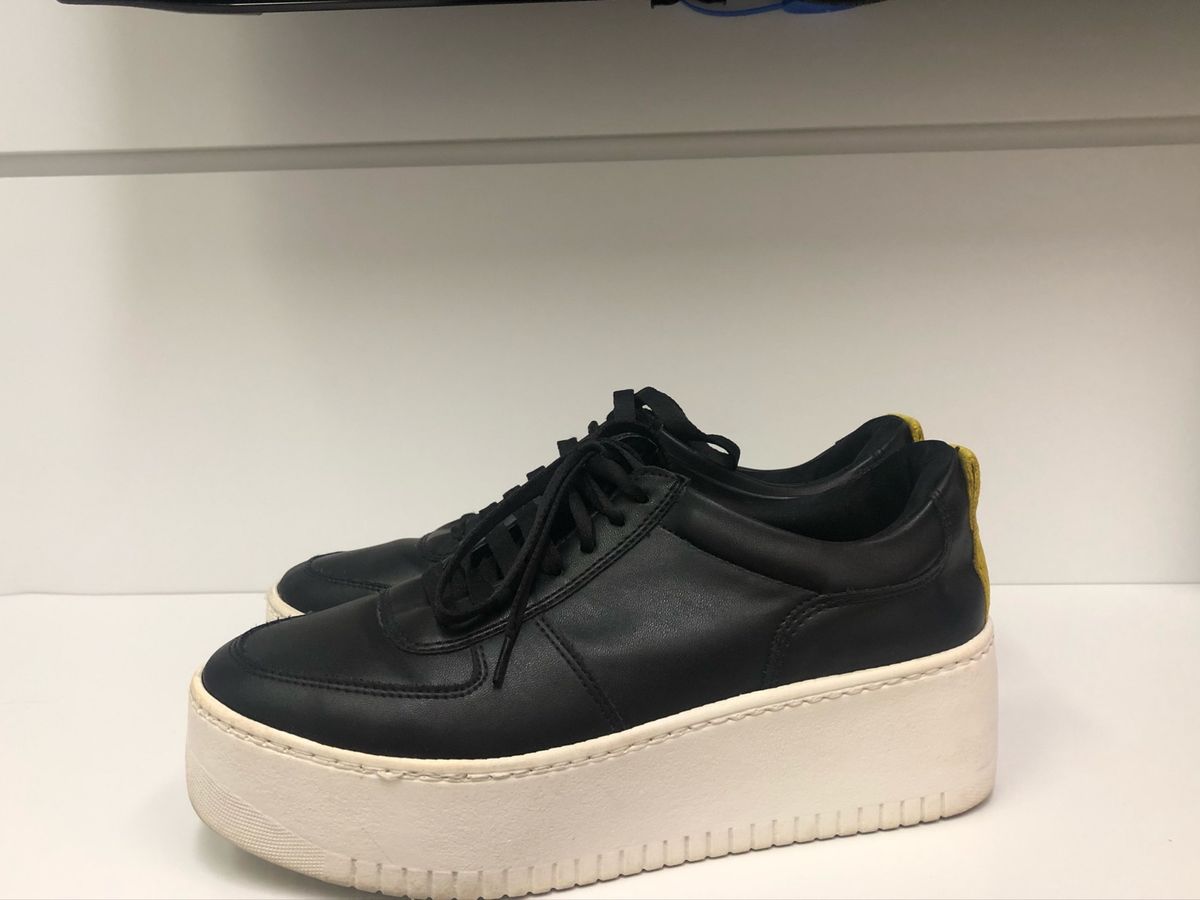 tênis flatform santa lolla suede preto