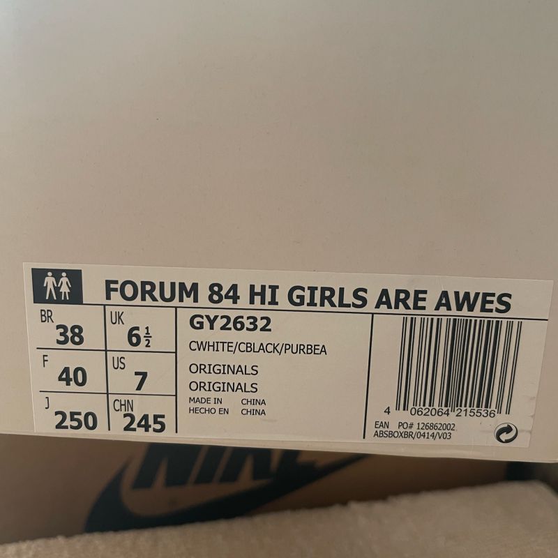 T nis Forum 84 Hi Girls Are Awesome T nis Feminino Adidas Nunca Usado 72803998 enjoei