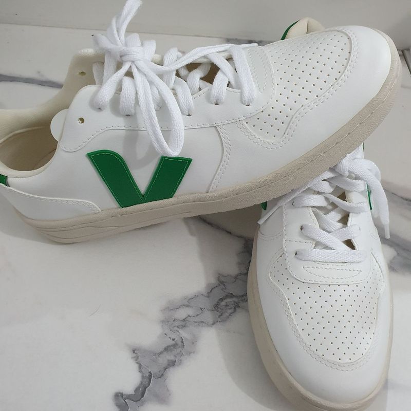 Veja Tenis Marca Francesa Veja Fair Trade Esplar Logo Extra-White