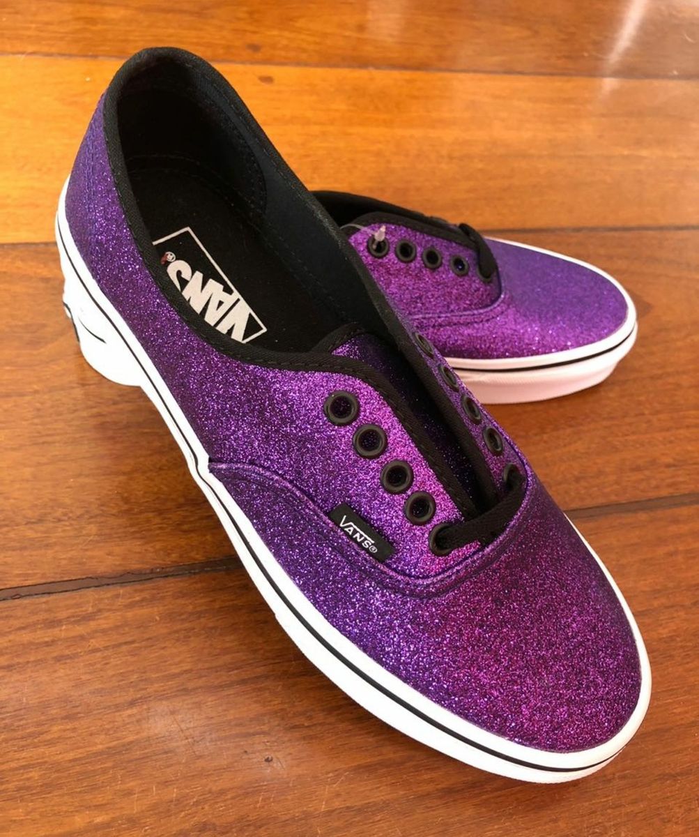 vans glitter preto
