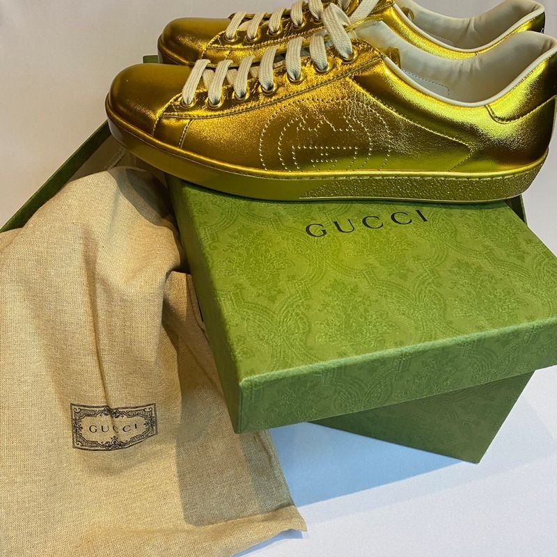 Tênis Gucci 41 Dourado Original Masculino Tênis Masculino Gucci