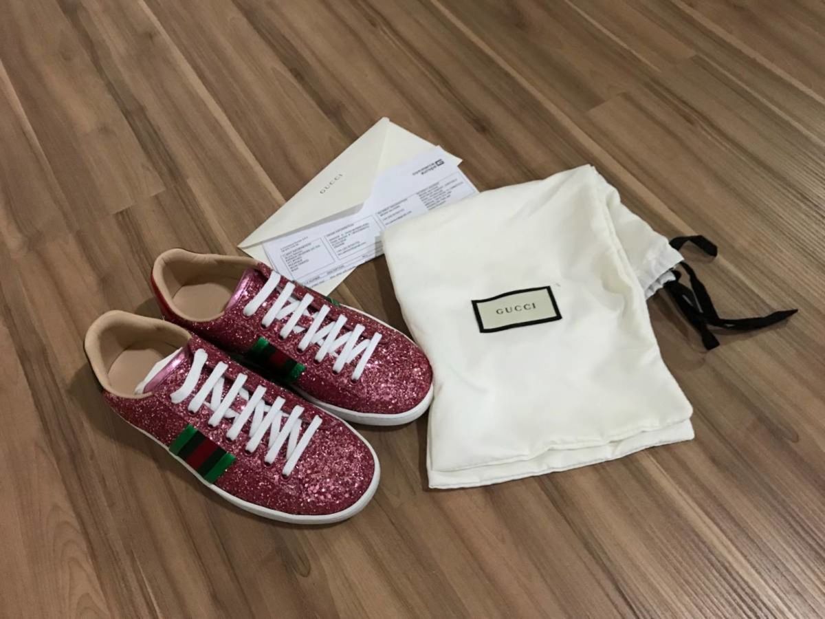 tenis gucci glitter