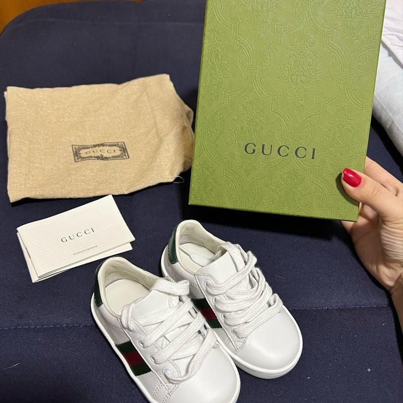 Tênis Gucci Baby 20 | Calçado Infantil para Bebê Gucci Nunca Usado