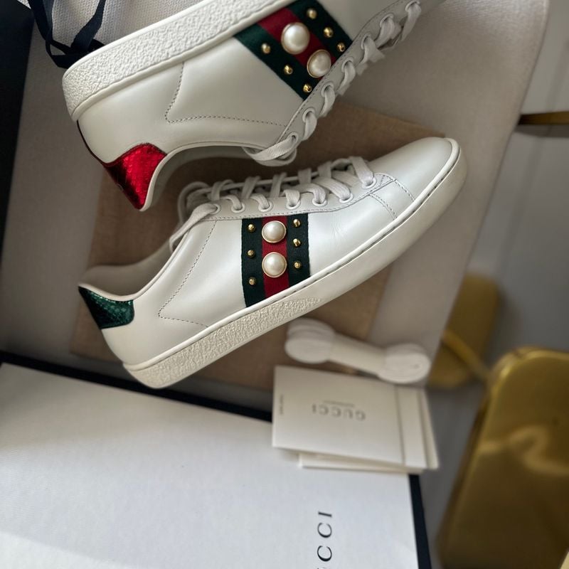 Tenis gucci hot sale perola