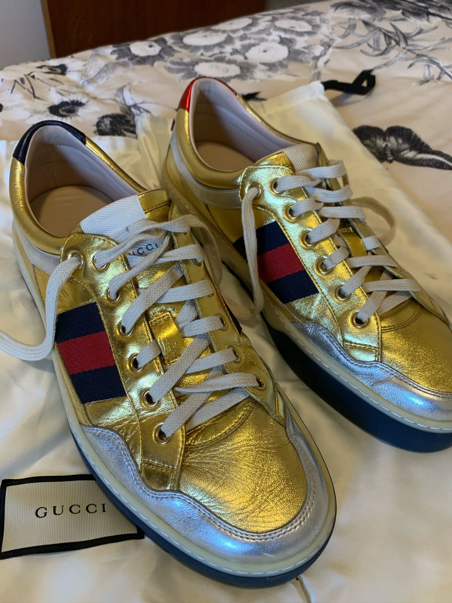 Tenis 2024 gucci marrom