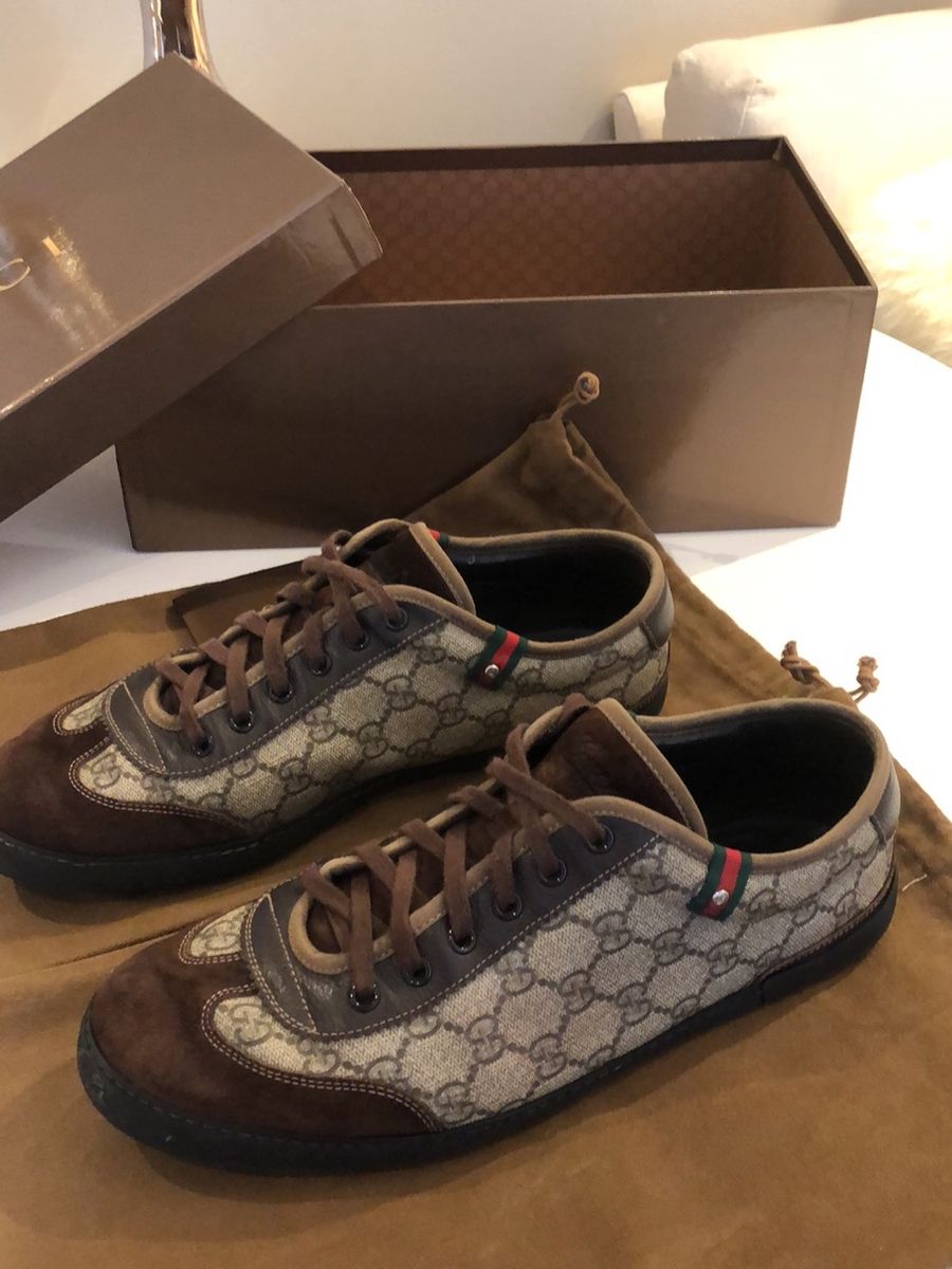tenis gucci marrom