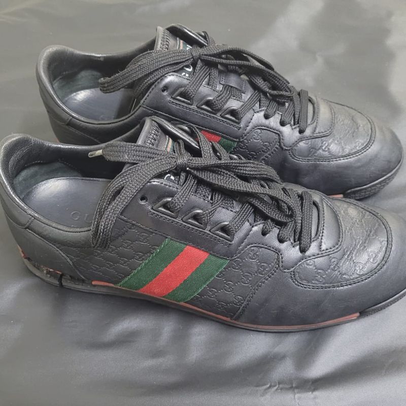 T nis Gucci Original Tamanho 40 Modelo 23334 T nis Masculino Gucci Usado 72254811 enjoei