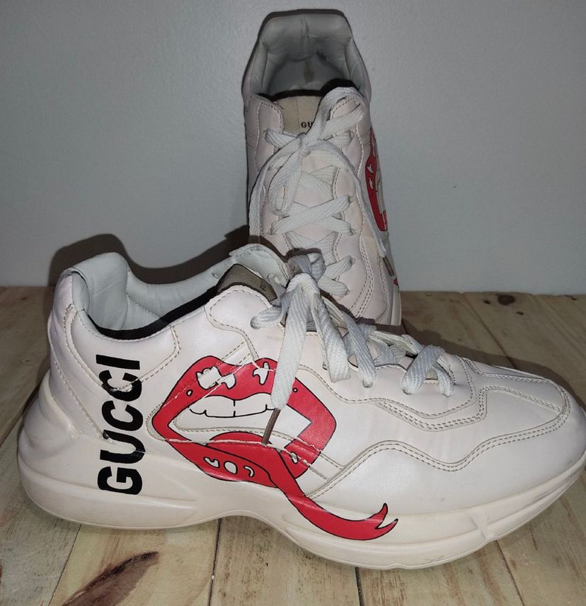 Tenis Gucci Rhyton Boca Cor Off White | Tênis Masculino Gucci Usado ...