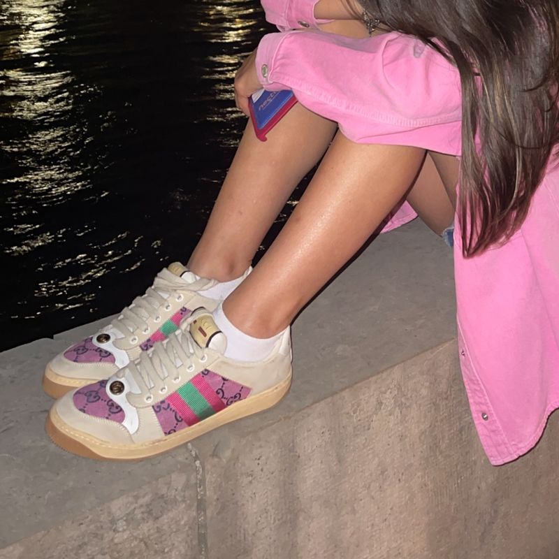 Tenis gucci rosas hotsell