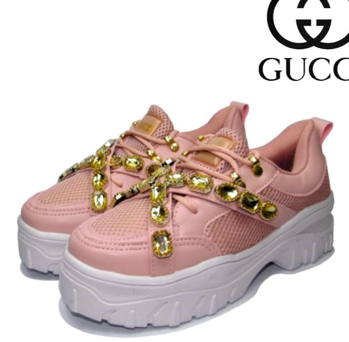 tenis gucci feminino rosa