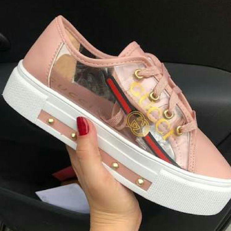 Tenis sales gucci transparente