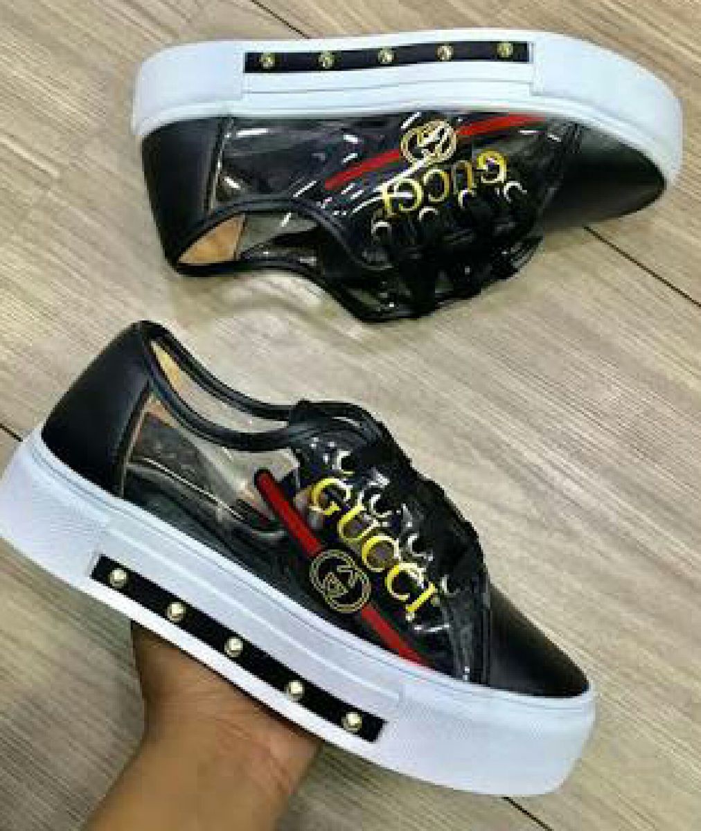 tenis plataforma gucci preto