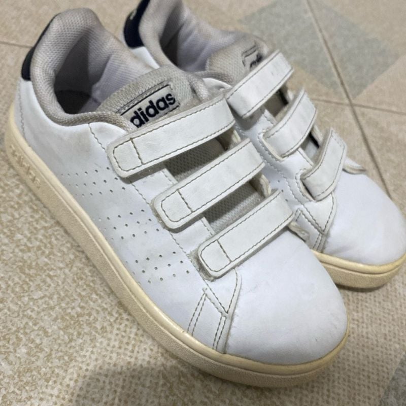 Tênis Infantil Adidas Advantage Tamanho 28 Branco de Velcro
