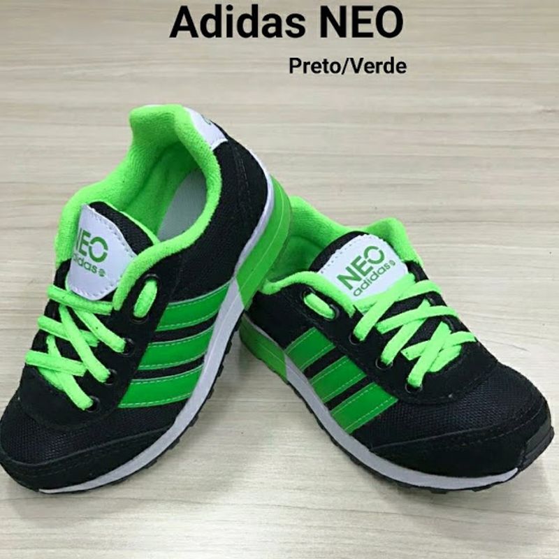 Tenis Infantil Adidas Neo Criancas Leve Confortavel Preto Verde Numero 31 |  Calçado Infantil para Meninos Adidas Nunca Usado 50005558 | enjoei