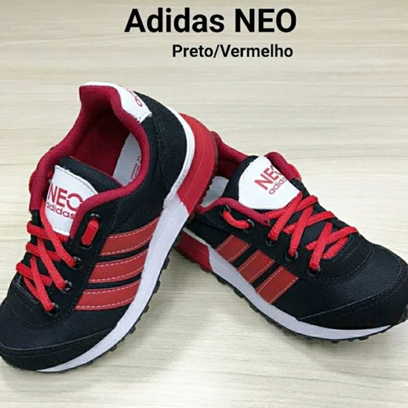 Adidas neo clearance preto e vermelho