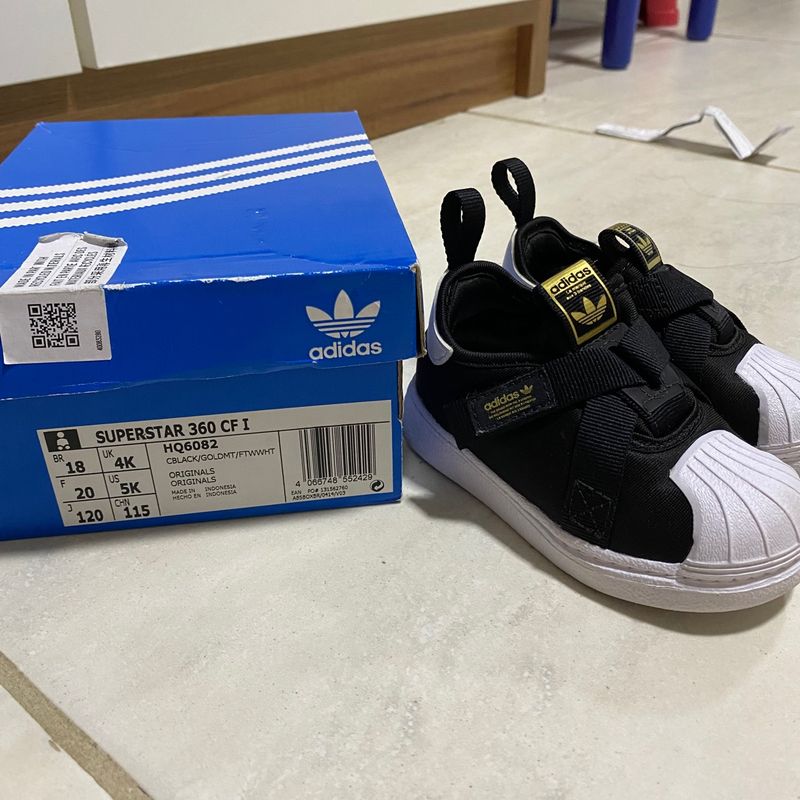 Tnis Infantil Adidas Superstar 360 3.0 C Preto | Adidas Usado 109888850 |  enjoei