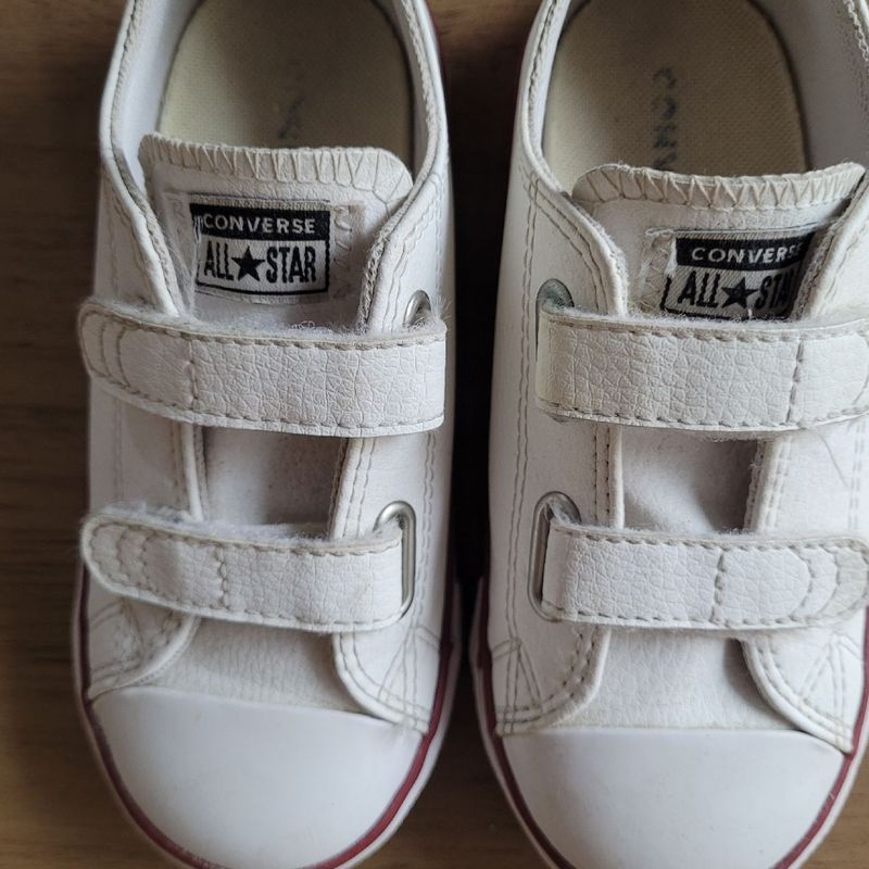 Tênis Infantil All Star Original Branco Velcro Tam 25 All Star