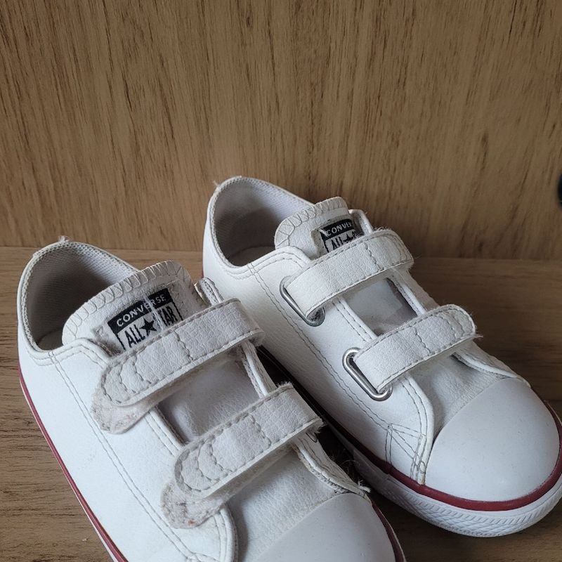 Tênis Infantil All Star Original Branco Velcro Tam 25 All Star