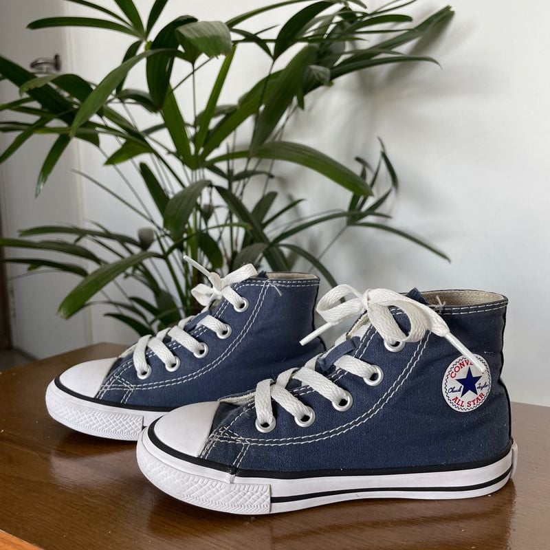 Converse Infantil Masculino All Star Azul Cano Alto Infantil Tênis