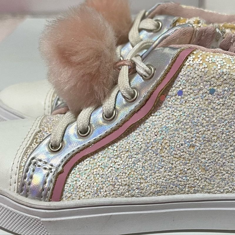 Tênis Infantil com Glitter Calçado Infantil para Meninas Póim Renner  Usado 73864568 enjoei