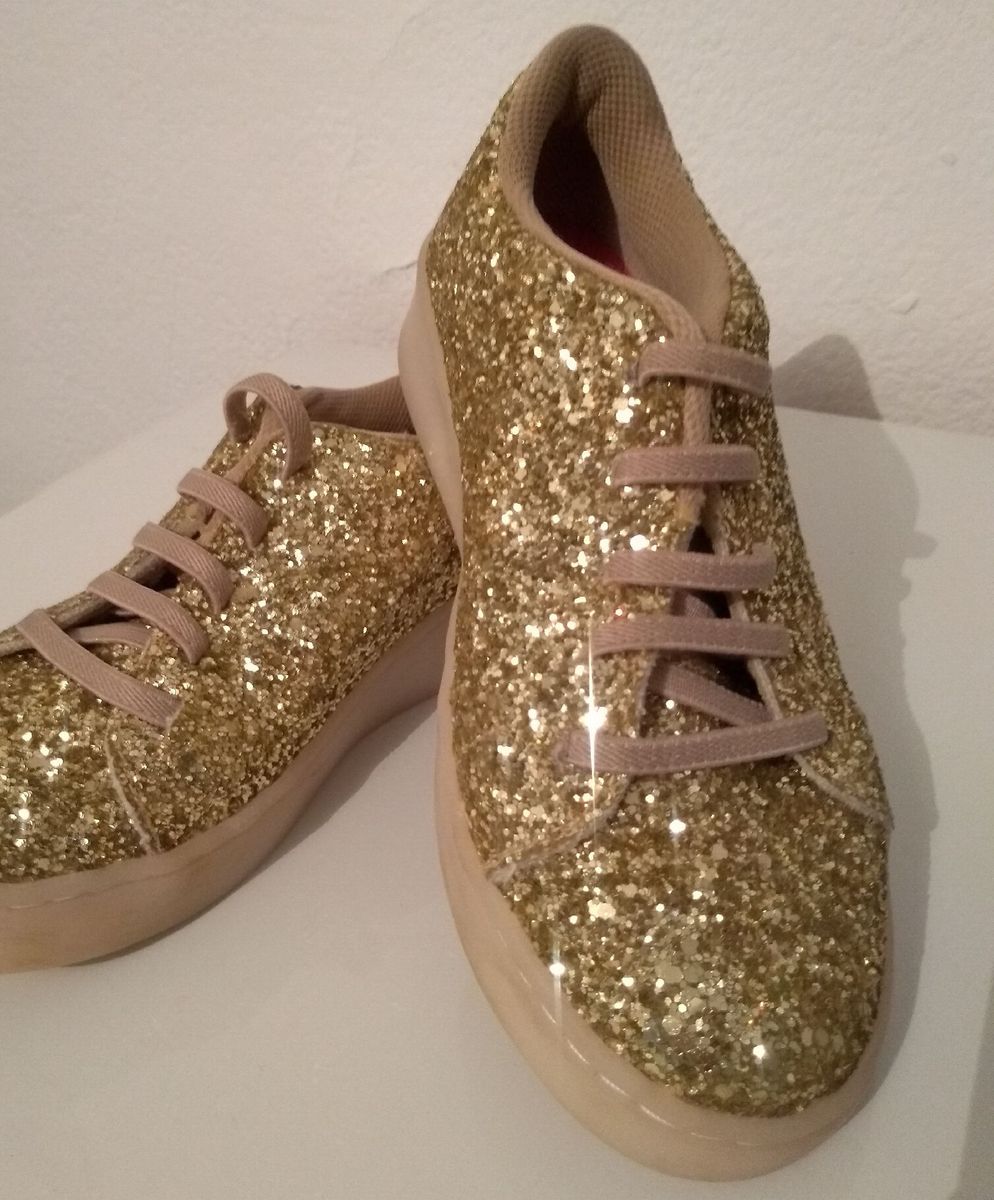 tênis bibi led com glitter infantil